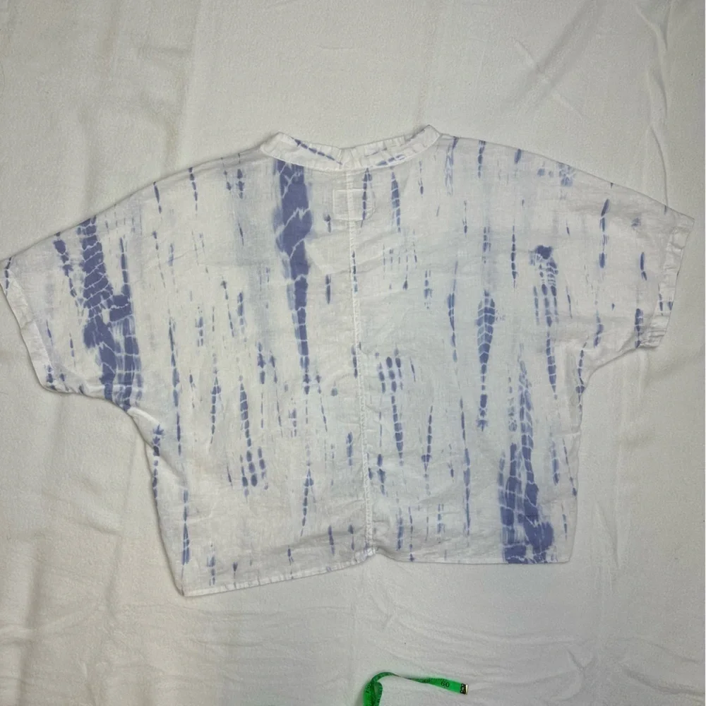 Rails Thea Tie-Hem Linen Blouse Linen Blend Size Large - Picture 3 of 11